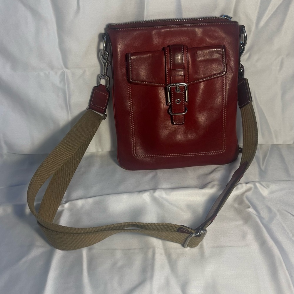 Coach Red Leather Crossbody Bag